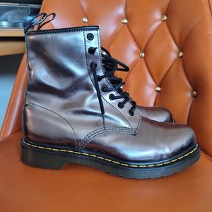 Doc Martens 1460 Pewter Metallic Combat Boots